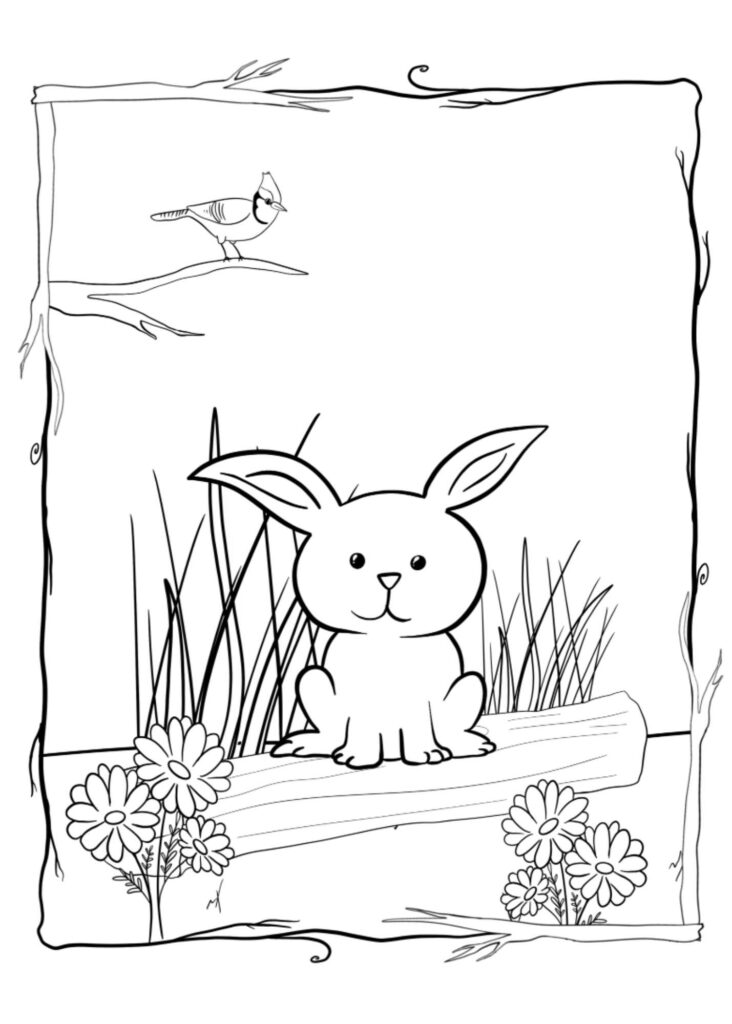 6 Adorable and Free Woodland Coloring Pages
