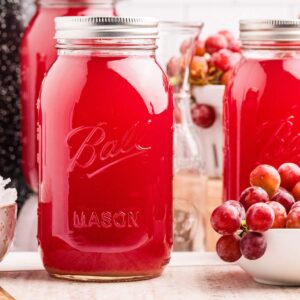 jars of canned grpae juice