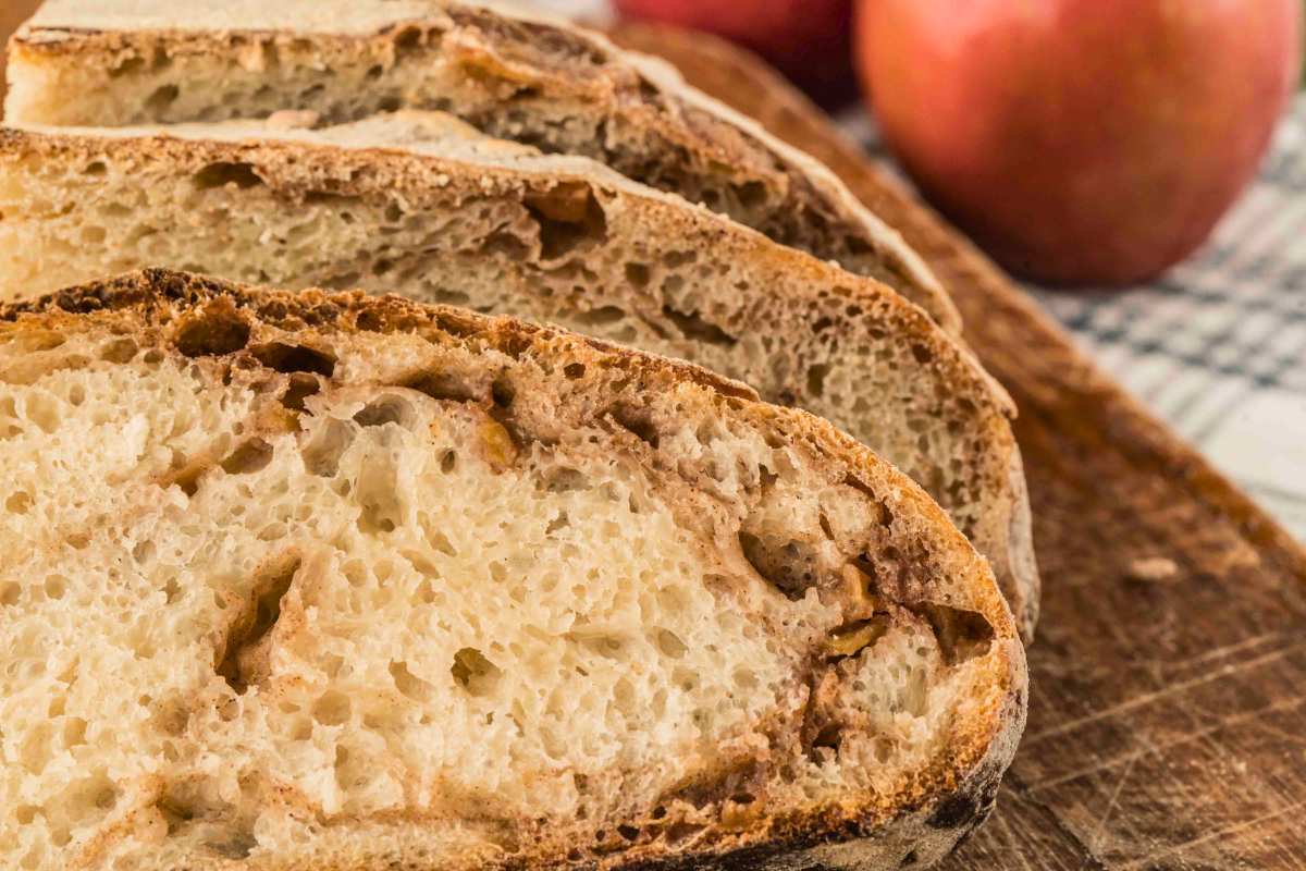 close up shot of inside of bread slices.
