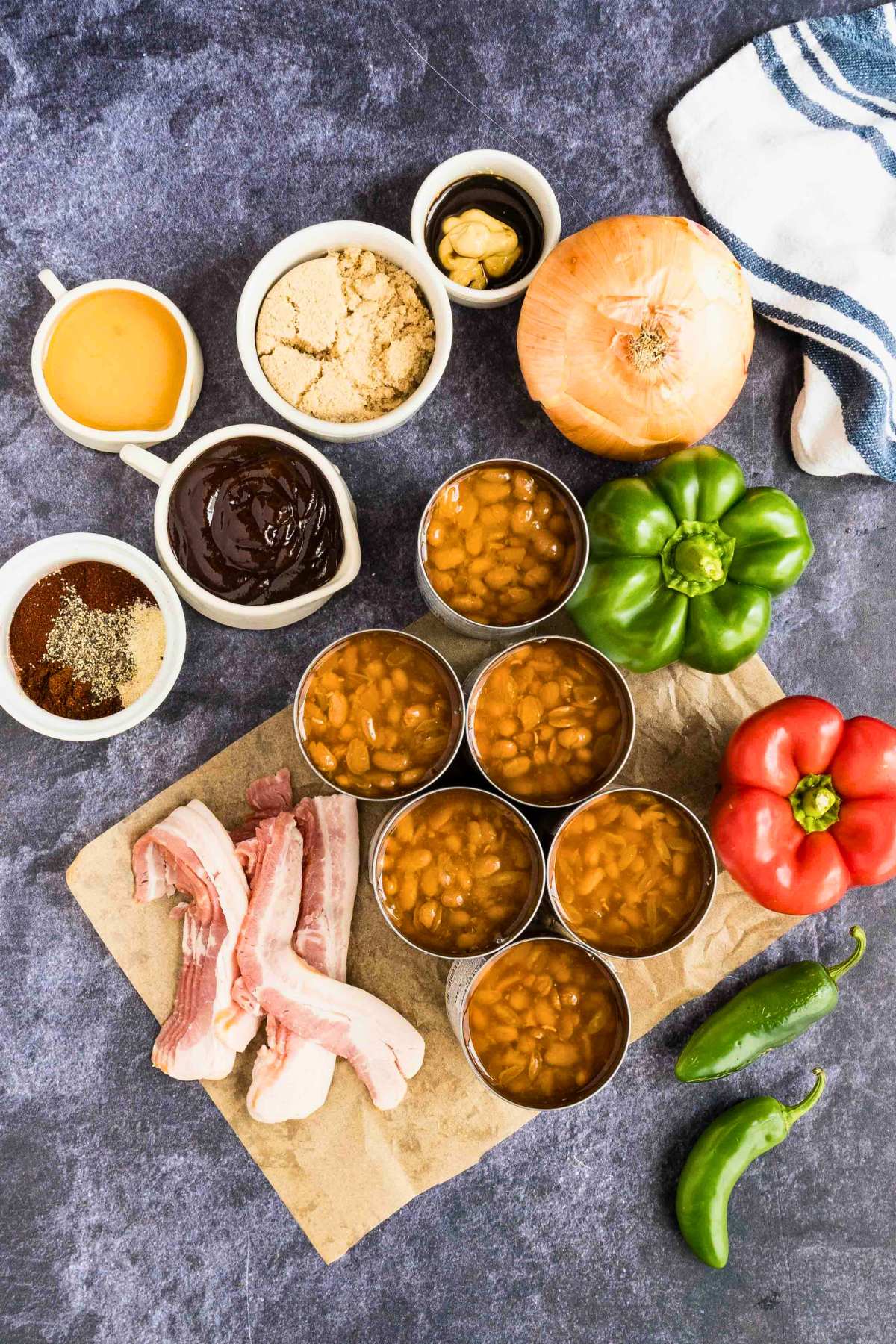 overhead shot of ingredients.
