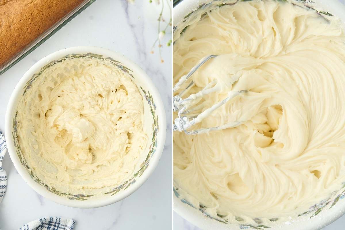 frosting in mixing bowl.