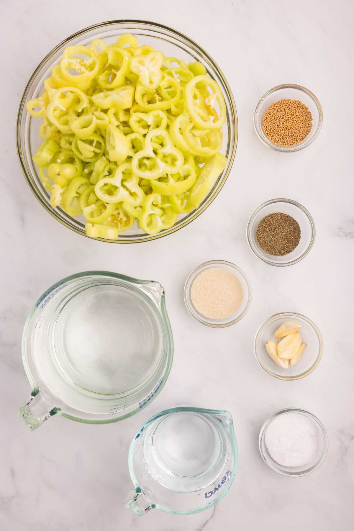 ingredients measured out on counter.