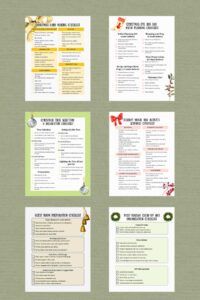 grid of Christmas checklists.