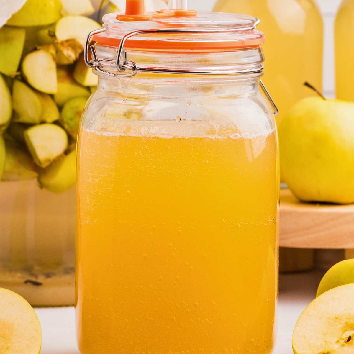 gallon jar of apple cider vinegar.