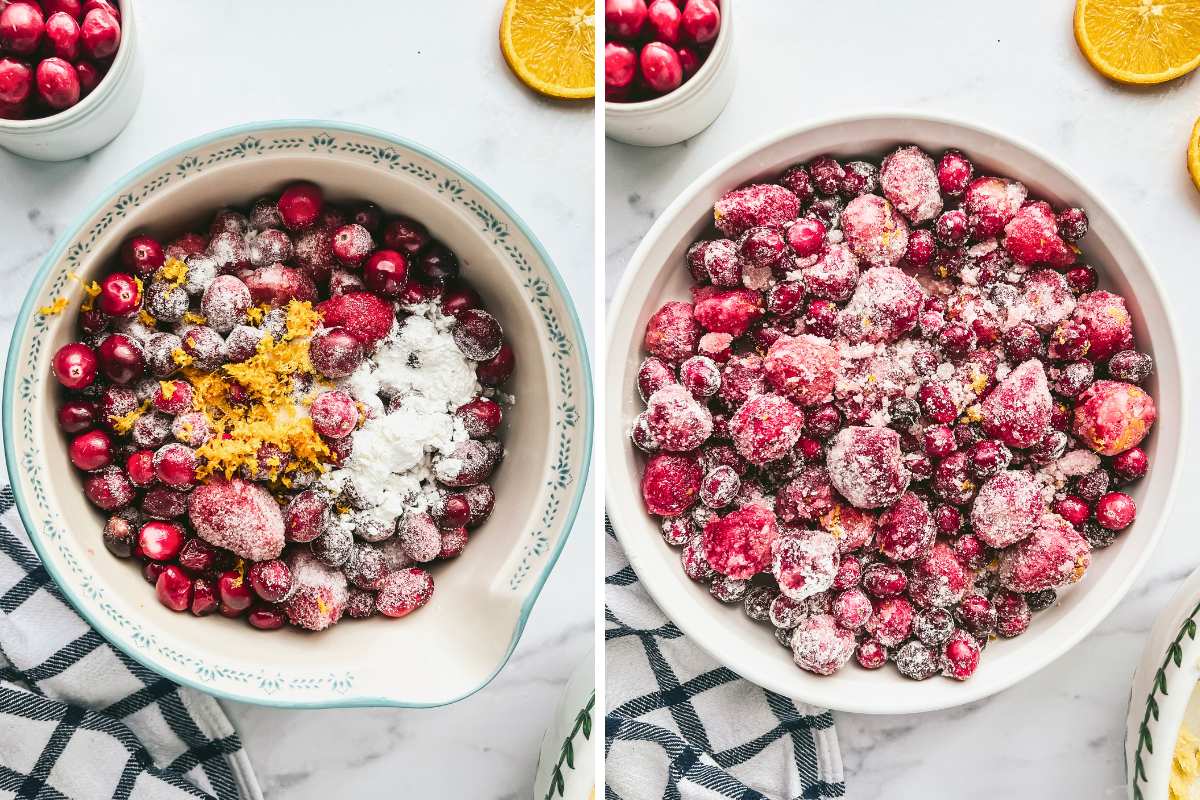 filling ingredients mixed together.