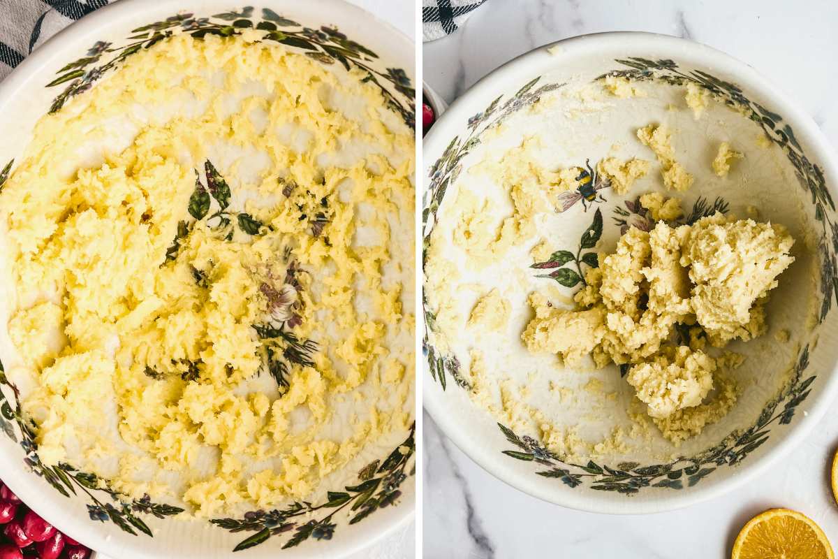 cookie topping ingredients mixed together.