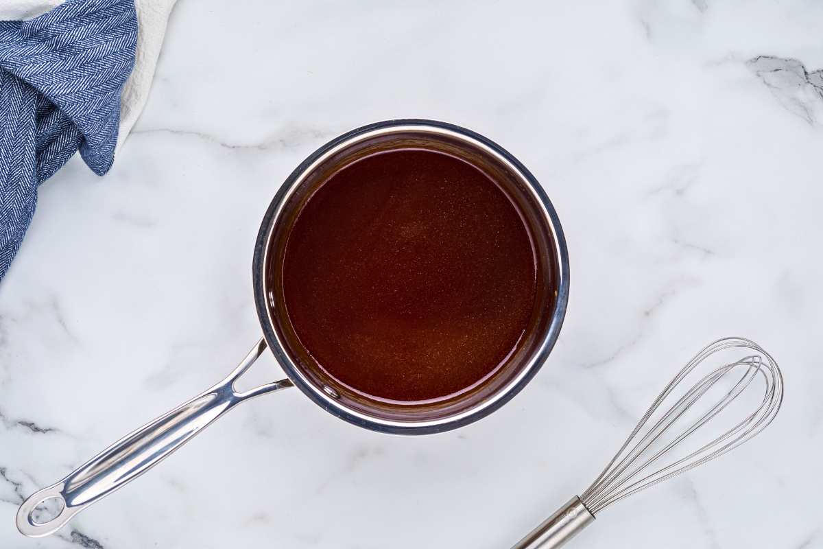soy sauce in pot.