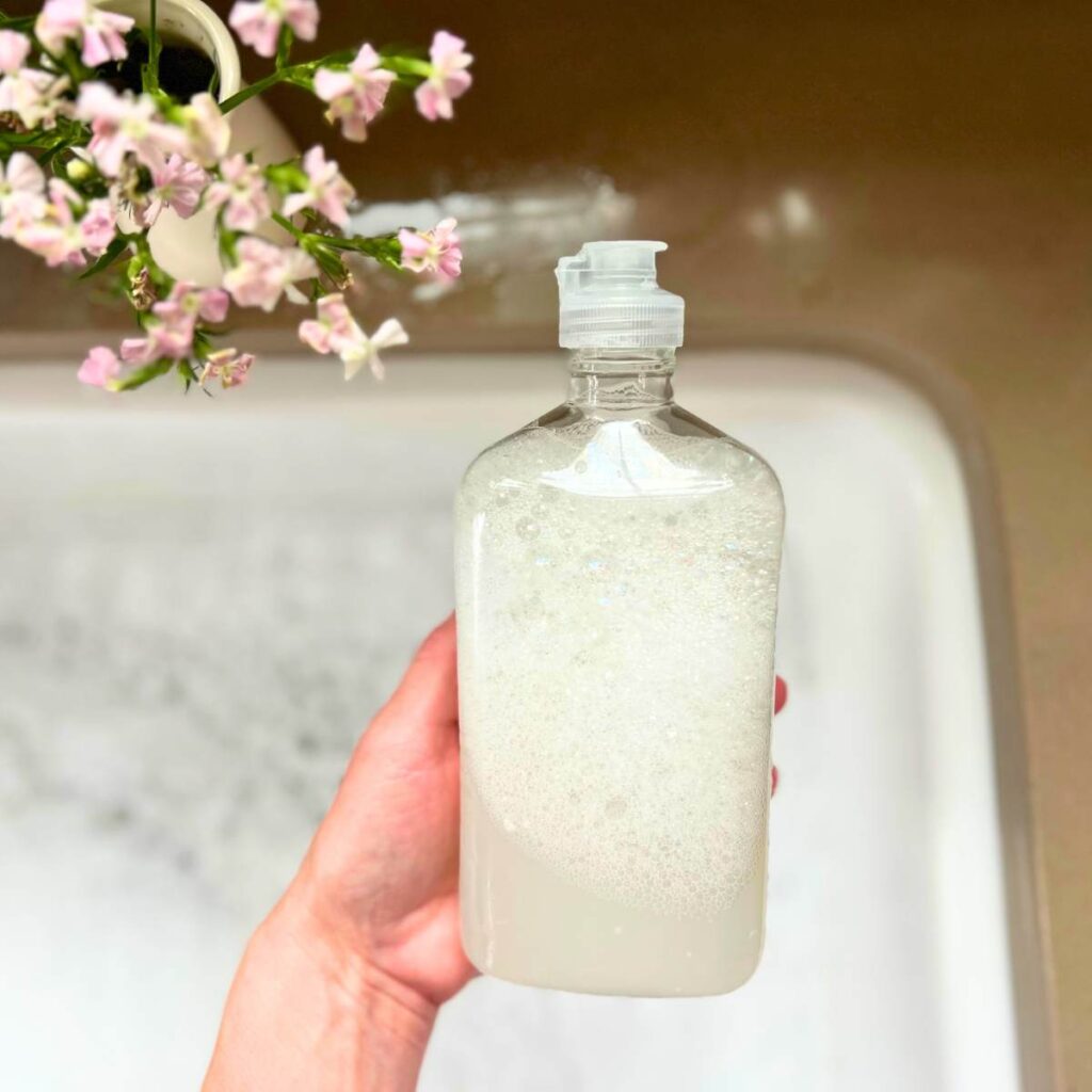 How To Make A Simple and Frugal Liquid Dish Soap (With Video)