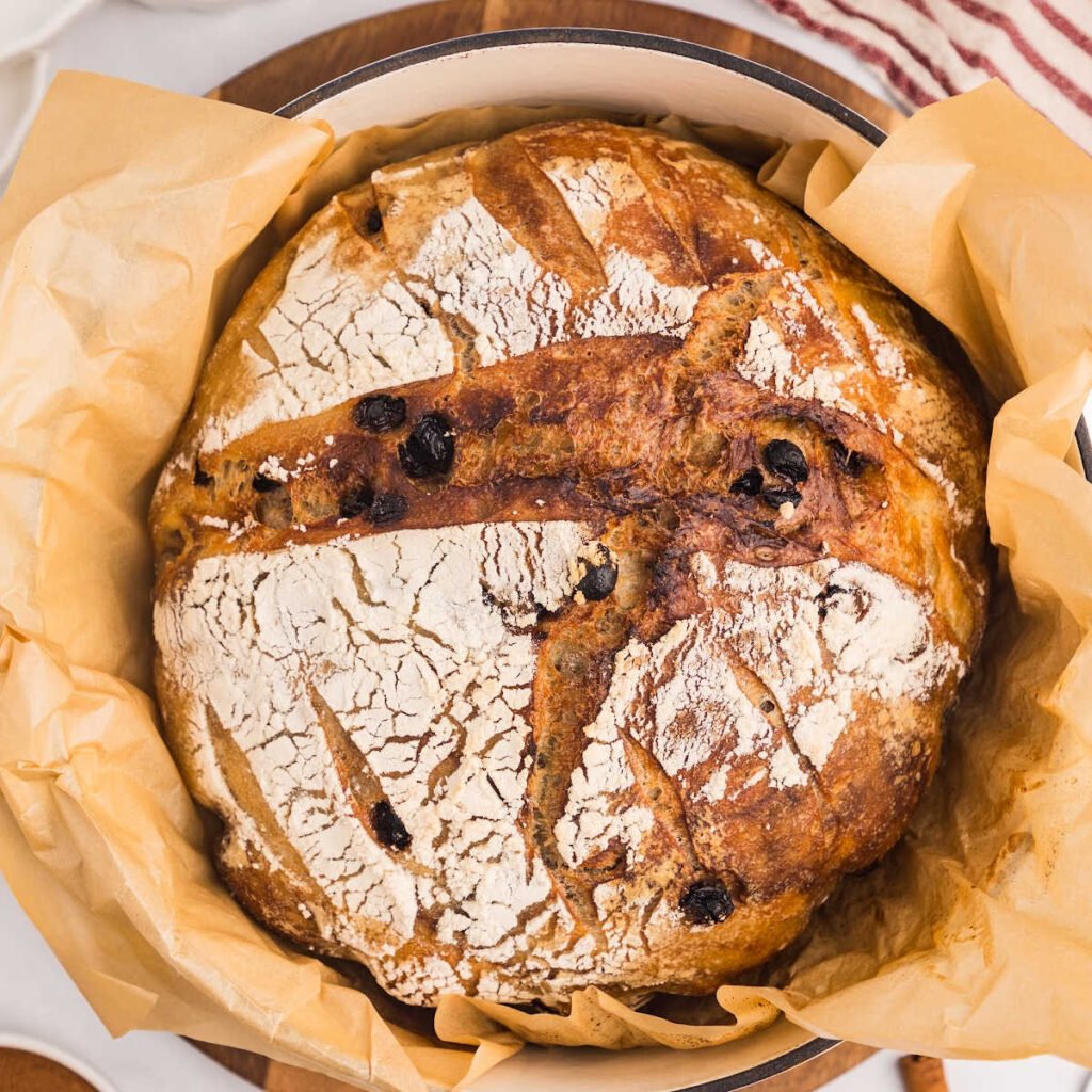 cinnamon sugar loaf overhead.