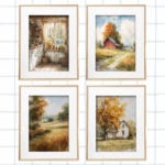mockup of 4 framed fall images.