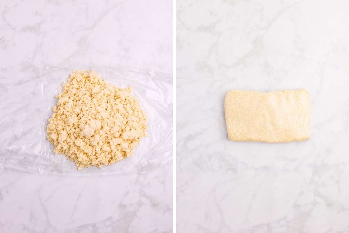 image of pastry dough finished and chilling.