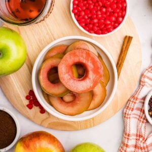 apple rings in small bowl.