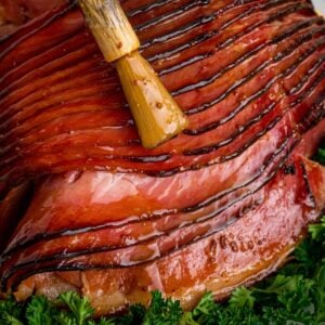 brush on top of apple cider spiral ham.