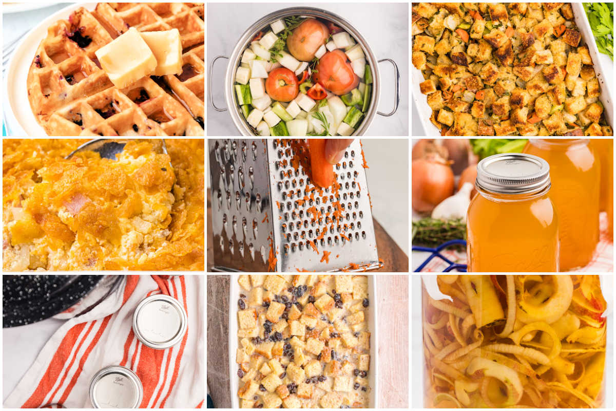 grid of 9 leftover recipes.