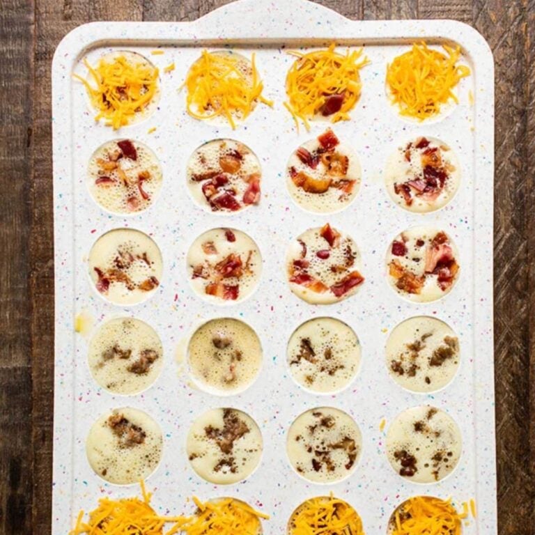 Egg bites in baking dish 