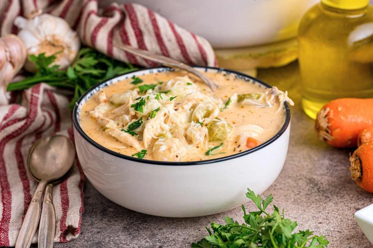 Bowl of creamy soup