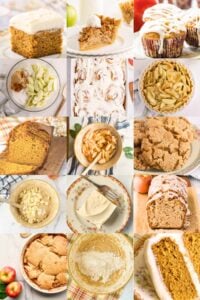 grid of 12 fall baking recipes