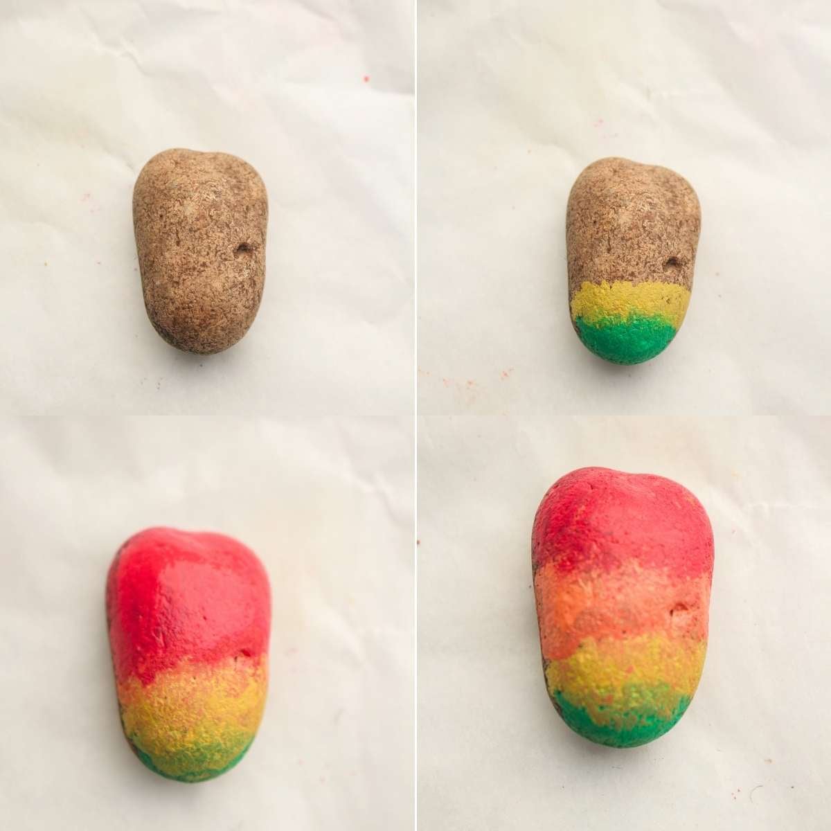 grid of 4 image showing making mango.