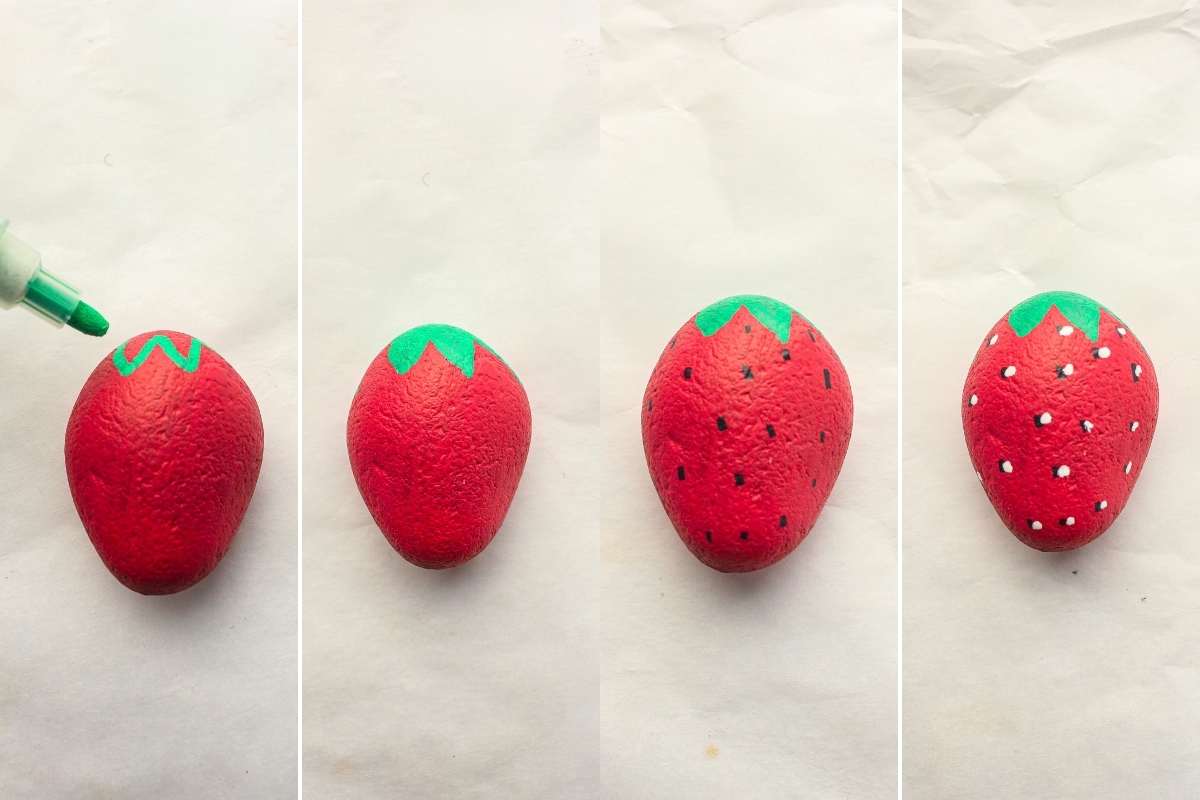 details being added to strawberry rock.