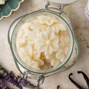 close up of wax melts