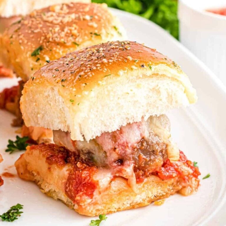 meatball slider on plate