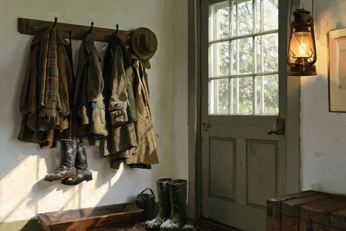 Country Style Winter Entryway