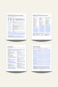 Mockup of four Thanksgiving plan or PDFs