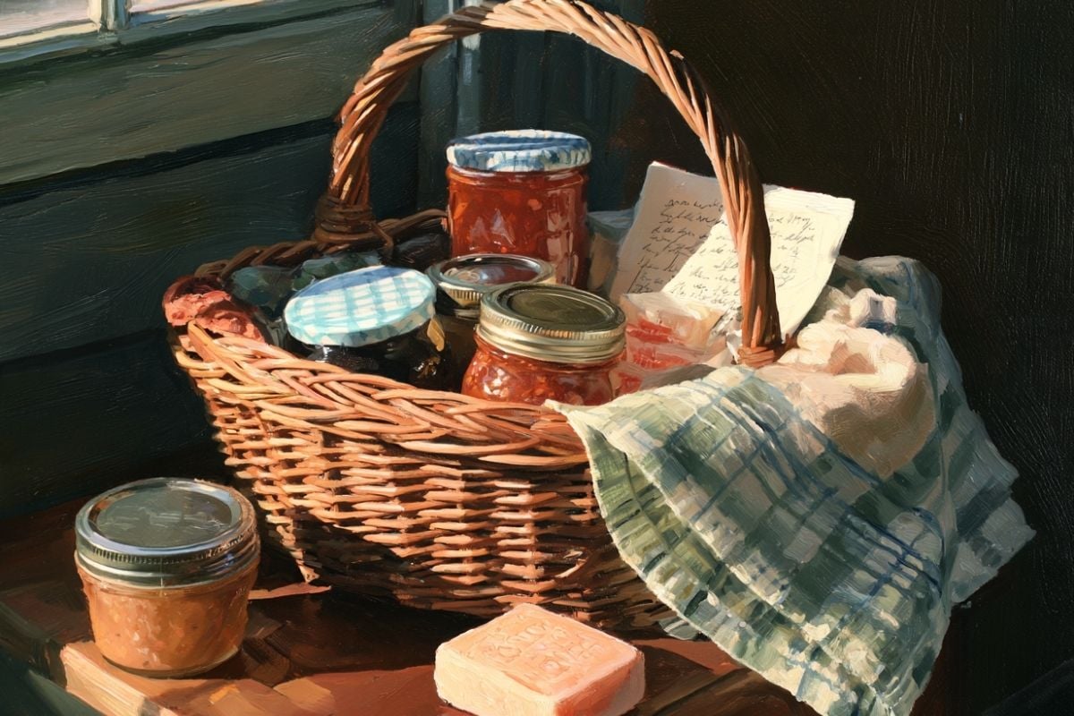 Basket of homemade gifts